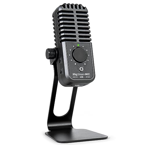 IK Multimedia iRig Stream Mic USB-C Kondensatormikrofon mit integrierter Audioschnittstelle -Podcast-Mikrofon, Gaming-Mikrofon für PC, Streaming-Mikrofon plus Audio-Mixer USB-Audioschnittstelle von IK Multimedia