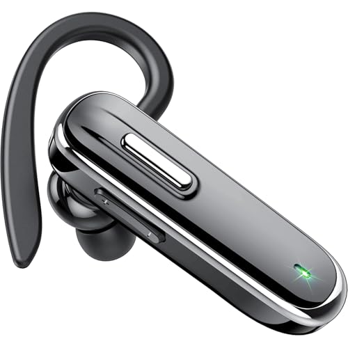 Bluetooth Headset, Kabelloses Headset mit Mikrofon CVC8.0, Fahr-Headset mit 25-Stunden-Gesprächszeit, In Ear Kabellos Headset für iOS, Android und Laptop (Kein Ladeetui) von IKG