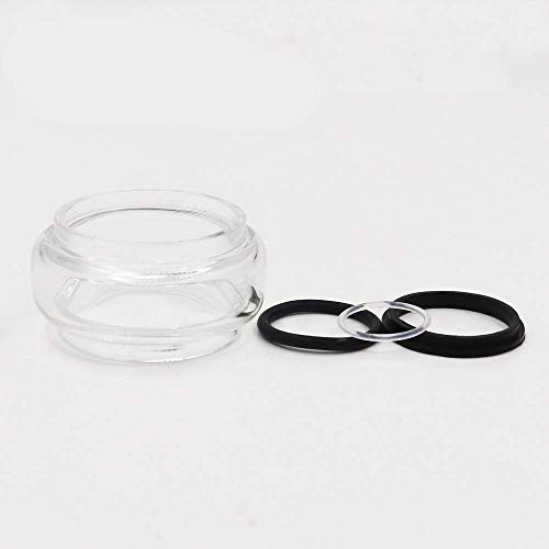RUILUL Stick V9 Max Fat Glass Tank Clear Rainbow and Silicone Seal O-Ringe Clear Tank + Black Oring von IKOPO