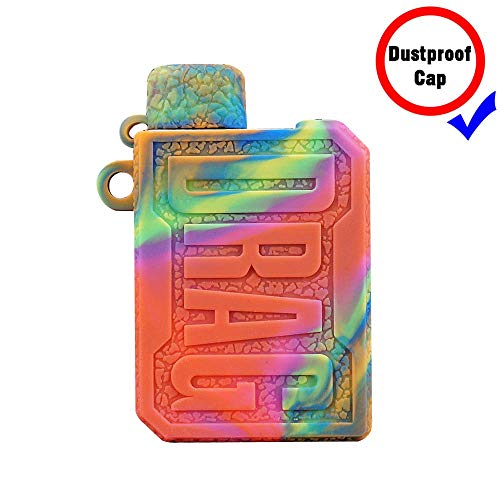 RUILUL Texture Schutzhülle für Voopoo Drag Nano Kit 750 mAh Silikon Gummi Hülle Cover Shield Wrap Mehrfarbig Regenbogenfarben von IKOPO