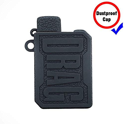 RUILUL Texture Schutzhülle für Voopoo Drag Nano Kit 750 mAh Silikon Gummi Hülle Cover Shield Wrap schwarz Schwarz von IKOPO