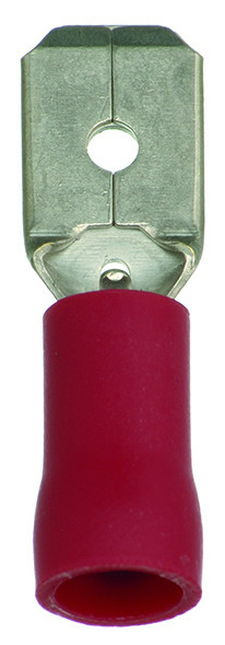 PFSI 0,5-1,0/6,3x0,8 Flachstecker rot (100 Stück) von IKUMA GmbH & Co.KG