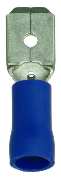 PFSI 1,5-2,5/4,8x0,5 Flachstecker blau (100 Stück) von IKUMA GmbH & Co.KG