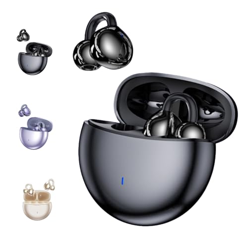 ILESTDG Verovelo SmartBuds 2.0 - KI Kopfhörer Mit Echtzeit-Übersetzung, Open-Ear-Clip Kabellos Für Klare Kommunikation (Schwarz) von ILESTDG
