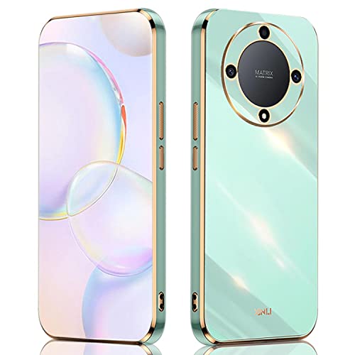 ILING Handyhülle für Honor Magic 5 Lite 5G (Magic5 Lite), Ultradünne Stoßfeste Schutzhülle für Damen, Bunt Silikon Case, Schützen Sie die Kamera Stoßstange Hülle (Grün) von ILING