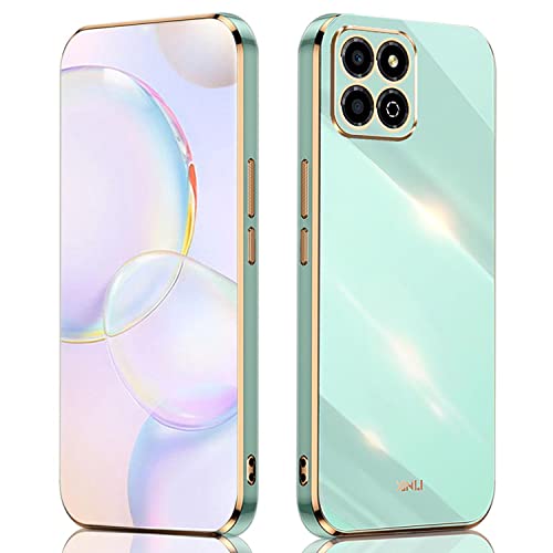 ILING Handyhülle für Honor X8a, Ultradünne Stoßfeste Schutzhülle für Damen, Bunt Silikon Case, Schützen Sie die Kamera Stoßstange Hülle (Grün) von ILING