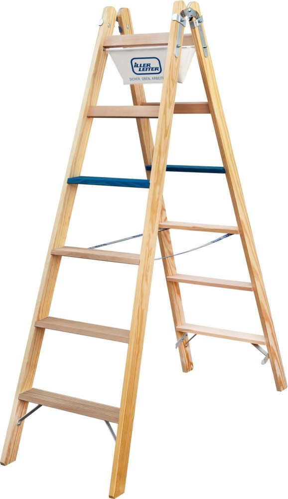 ILLER-LEITER Holz Stufen Stehleiter 2108-7 von ILLER-LEITER