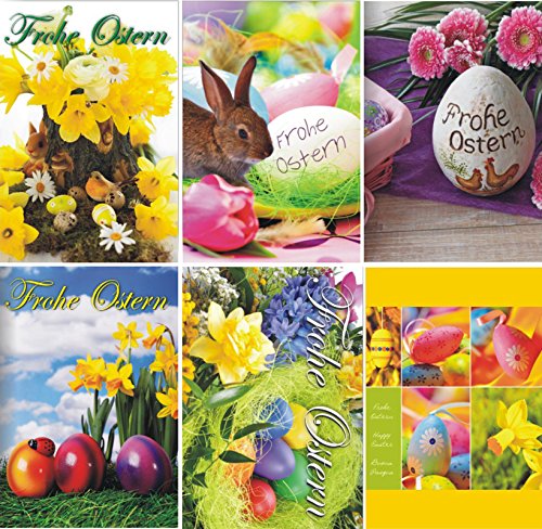 ILODA® 10 Osterkarten mit Umschlag 13-9520, Glückwunschkarten Ostern von ILODA