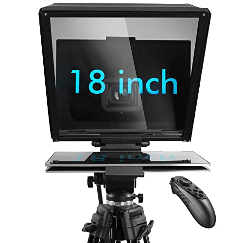 ILOKNZI 18 Zoll Drehbar Teleprompter mit Bluetooth-Fernbedienung und Beschriftungssoftware, Videoaufzeichnungstool und zusätzlichen Videokonferenzen von ILOKNZI