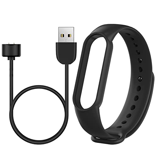 ILamourCar Ladegerät Kompatibel mit Xiaomi Mi Band 7/ Band 6 / Band 5 Ladekabel, Ersatz USB Charger Kabel Ladestation Ladeadapter Ladeschale 40cm, Armband Kompatibel mit Xiaomi Mi Band 5 6 7 von ILamourCar