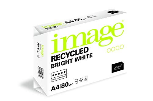 Image Recycled BW Recyclingpapier, 80 g/m², A4, 500 Blatt, Weiß von IMAGE