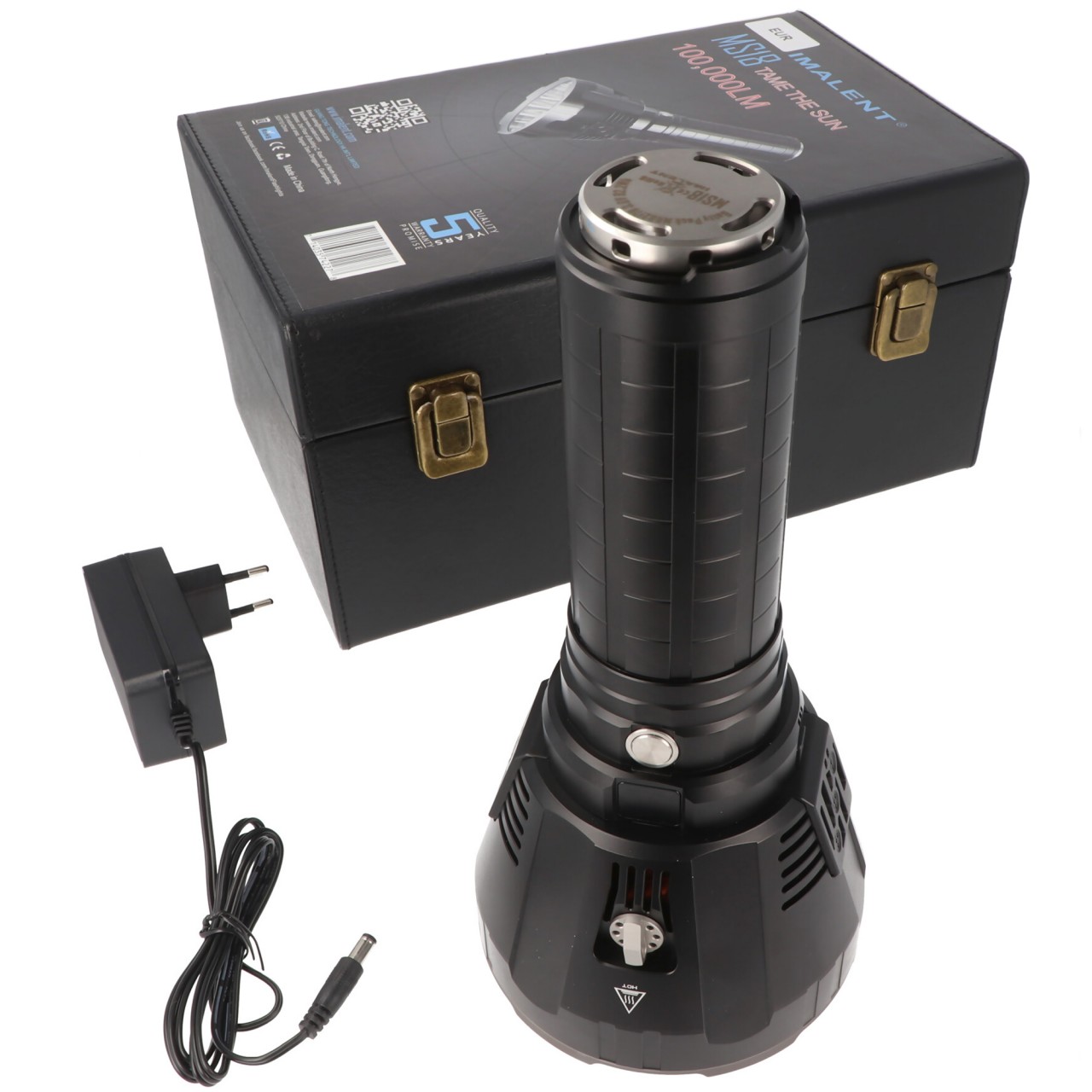 100000 Lumen Imalent MS18 LED Taschenlampe mit max. 100.000 Lumen, inklusive Akku und Ladegerät 100000 Lumen Imalent MS18 LED Taschenlampe mit max. 100.000 Lumen, inklusive Akku und Ladegerät von IMALENT