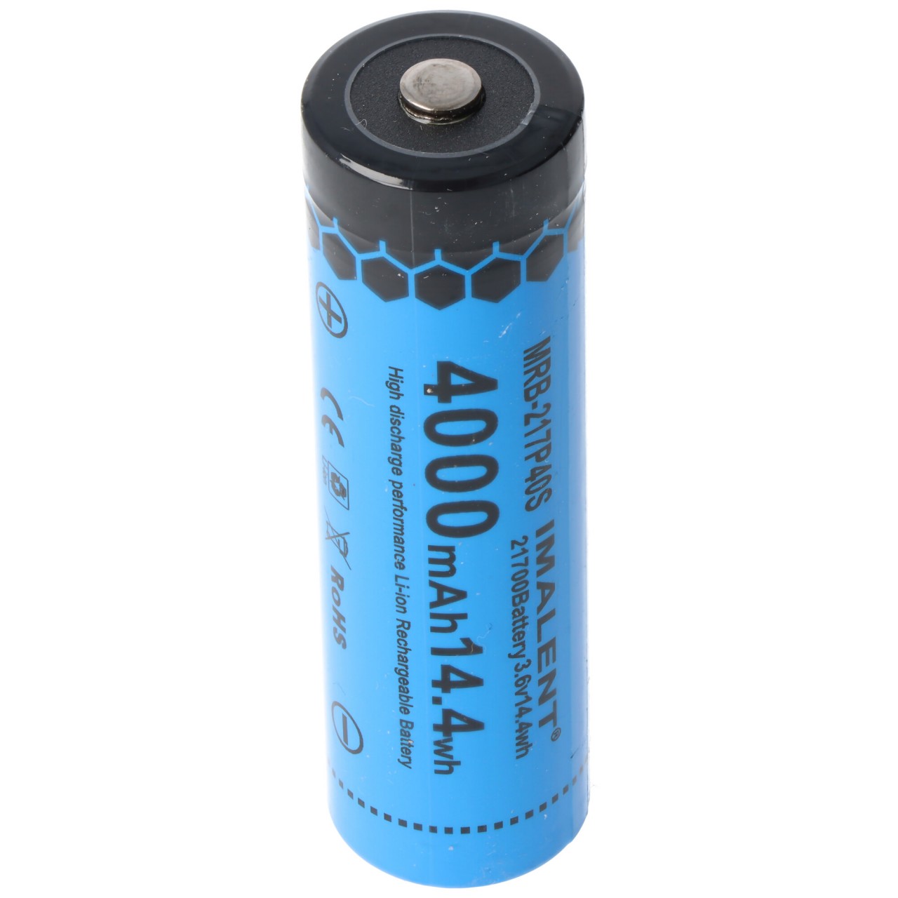Imalent 21700 Lithium-Ionen Akku mit 4000mAh, 30A, MRB-217P40S, speziell für sehr hohen Strombedarf der neuen Imalent Modelle Imalent 21700 Lithium-Ionen Akku mit 4000mAh, 30A, MRB-217P40S, speziell für sehr hohen Strombedarf der neuen Imalent Modelle von IMALENT