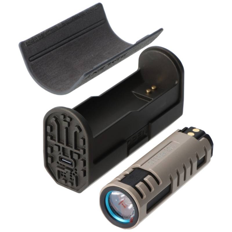 Imalent LD35 LED-Taschenlampe, Premium Edition mit Ladebox, bis zu 1200 Lumen, grau von IMALENT
