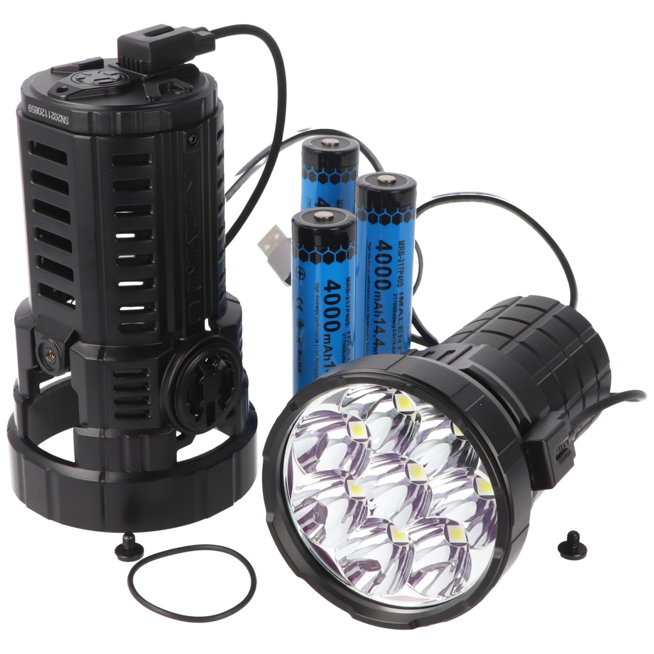Imalent RS50 LED-Taschenlampe mit 20.000 Lumen, Reichweite 1.160 Meter, inklusive 3x 21700 Li-Ion Akku Imalent RS50 LED-Taschenlampe mit 20.000 Lumen, Reichweite 1.160 Meter, inklusive 3x 21700 Li-Ion Akku von IMALENT