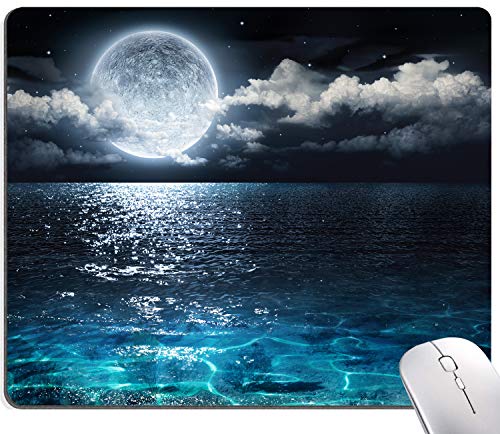 Mauspad mit Mond-Motiv, quadratisch, wasserdicht, rutschfeste Gummiunterseite, für Computer, Laptop, Herren, Damen, Kinder Mauspad mit Mond-Motiv, quadratisch, wasserdicht, rutschfeste Gummiunterseite, für Computer, Laptop, Herren, Damen, Kinder von IMAYONDIA