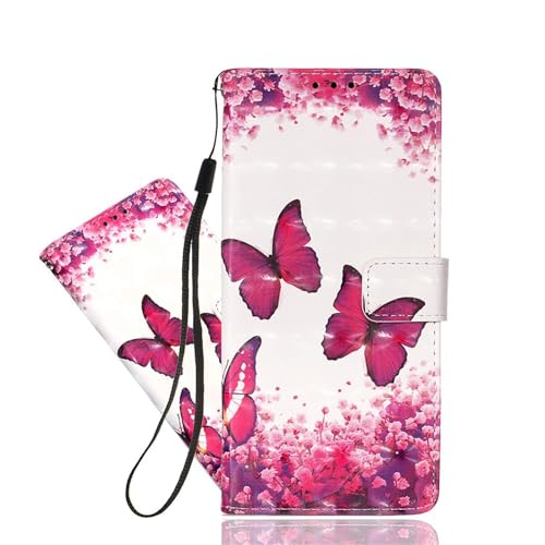 IMEIKONST Hülle für Honor 400 Pro 5G Klapphülle Leder 3D Muster Brieftasche Magnet Handyhülle Klappbar Flip 360 Stoßfeste Schutzhülle für Honor 400 Pro 5G. Red Butterfly Flower YB IMEIKONST Hülle für Honor 400 Pro 5G Klapphülle Leder 3D Muster Brieftasche Magnet Handyhülle Klappbar Flip 360 Stoßfeste Schutzhülle für Honor 400 Pro 5G. Red Butterfly Flower YB von IMEIKONST