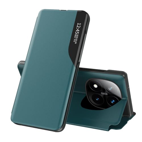 IMEIKONST Hülle für Redmi Note 14 Pro Plus 5G, PC + PU Leder Schutzhülle mit Sichtfenster Transparente Fenster, Klappbarer Ständer Stoßfest Tasche Handyhülle für Redmi Note 14 Pro+ 5G. Grün QH1 IMEIKONST Hülle für Redmi Note 14 Pro Plus 5G, PC + PU Leder Schutzhülle mit Sichtfenster Transparente Fenster, Klappbarer Ständer Stoßfest Tasche Handyhülle für Redmi Note 14 Pro+ 5G. Grün QH1 von IMEIKONST