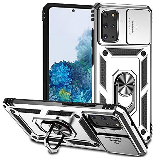 IMEIKONST Hülle für Samsung Galaxy S20 Plus Cover, Armor Stoßfest Silikon TPU Hart PC Schutzhülle mit Kameraschutz 360 Grad Drehbar Ringhalter Handytasche für Samsung S20 Plus. Silber JXT IMEIKONST Hülle für Samsung Galaxy S20 Plus Cover, Armor Stoßfest Silikon TPU Hart PC Schutzhülle mit Kameraschutz 360 Grad Drehbar Ringhalter Handytasche für Samsung S20 Plus. Silber JXT von IMEIKONST