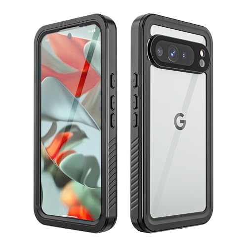 IMEIKONST Wasserdicht Hülle für Google Pixel 9 Pro XL, IP68 360 Grad Schutzhülle Stoßfest Sturzfest Wasserfest Panzerhülle Displayschutz Outdoor Handyhülle für Google Pixel 9 Pro XL. Schwarz FS von IMEIKONST
