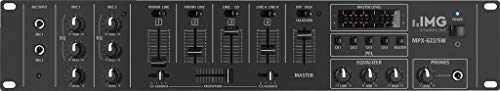 IMG STAGELINE MPX-622/SW Stereo-Audio-Mischpult speziell für den ELA- und DJ-Bereich von IMG STAGELINE