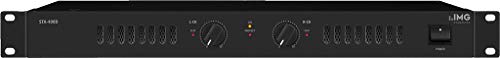 IMG STAGELINE STA-400D Stereo PA-Digital Verstärker, Class-D-Amplifier mit Schutzschaltungen gegen Kurzschluss und Übertemperatur in besonders flacher Bauform, in Schwarz von IMG STAGELINE