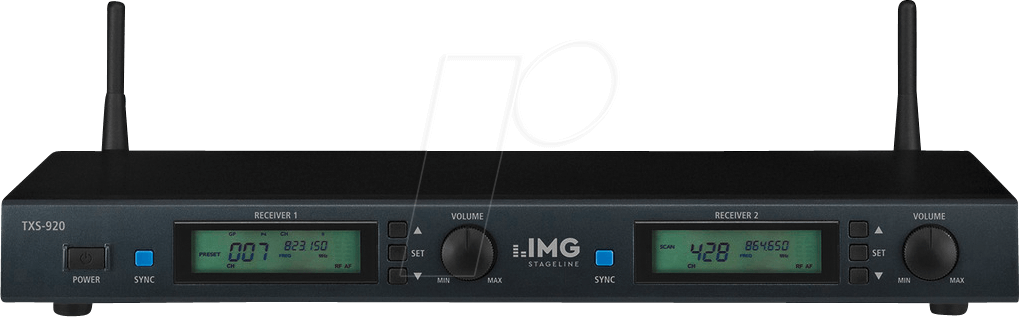 IMG TXS-920 - 2-Kanal-Multi-Frequenz-Empfängereinheit von IMG STAGELINE