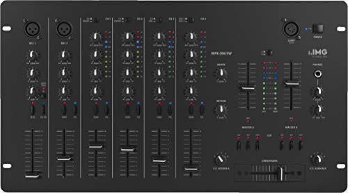 IMG 202480 Stageline MPX-206/SW 6-Kanal-Stereo-Mischpult, 1 DJ-Mikrofonkanal, schwarz von IMG Stageline