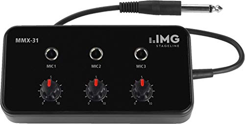 IMG 244450 Stageline MMX-31 Mikrofon-Mischer, 3-m-Anschlusskabel, schwarz von IMG