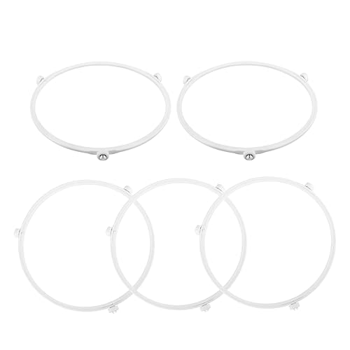 5 Stk Ständer Für Mikrowellenherde Mikrowelle Roller Rad Ofen Tray- Ring Unterstützung Für Mikrowellen-plattenspieler Mikrowelle Platte Ring Glas Bordrad Rotieren Plastik Weiß von IMIKEYA