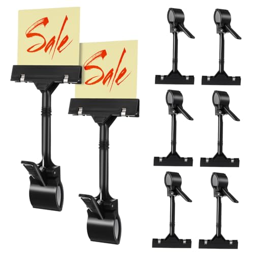 IMIKEYA 10Stücke Schildhalter mit Clip Etikettenklemme für Werbeanzeigen Stabil für Geschäfte Supermärkte Transparent Einfach zu Montieren von IMIKEYA