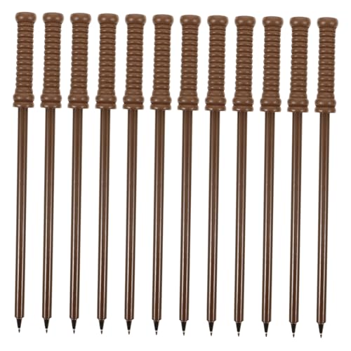IMIKEYA 12 Stück Zauberstabstift für Zauberstab beleuchten Zauberstäbe Masse Dekoration dekorative Festival-Kugelschreiber neuartige Kugelschreiber Kiefernholz Brown von IMIKEYA