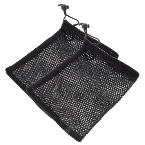 IMIKEYA 2 Stück Zauberwürfel-Schutztasche Wiederverwendbare Beutel mit Kordelzug kleine Zugbeutel Netzweberei Black von IMIKEYA