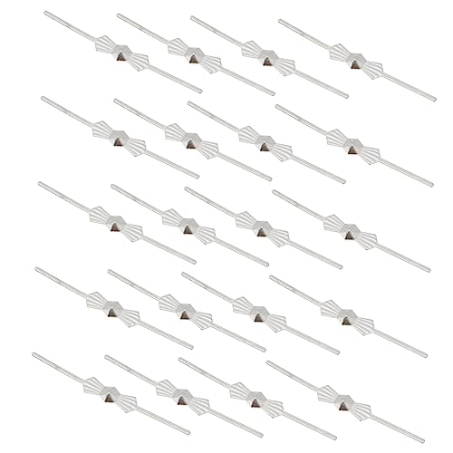 IMIKEYA 200 Stück Zubehör Für Kristalllampen Kronleuchter Kristalle Teile Ansteckblume Wellig Ring Wiederaufladbare Glühbirnen System Leuchten Decke Vorrichtungen Haken Kette Silver Metall von IMIKEYA