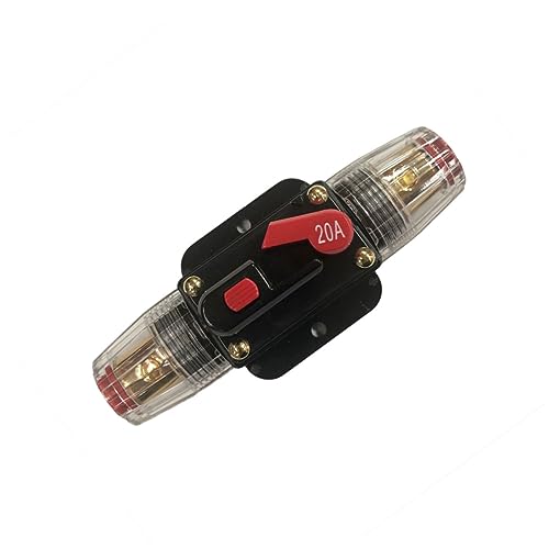 IMIKEYA 20A Wasserdichter Sicherungshalter mit Reset Funktion für Auto Audio Boote und Motorräder Schutz Spannungsspitzen Einfache Montage an Schalttafel oder Firewall von IMIKEYA