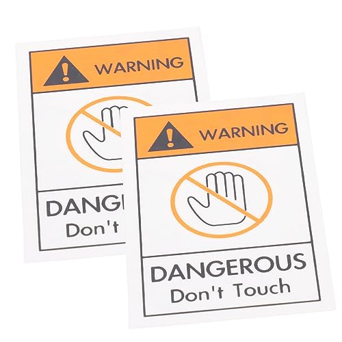 IMIKEYA 2Stücke Sicherheitswarnschild Bitte Nicht Berühren Runde Vorsichtsaufkleber Aus Vinyl Für Innen Außenbereich Warnhinweis Aufkleber Für Orte von IMIKEYA