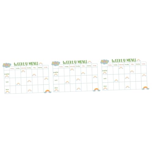 IMIKEYA 3 Stück Whiteboard Wandaufkleber Klebrige Speisekarte Weiße Tafel Klebrige Essensplaner Menü Notizblöcke Klebrige Wochenmenüs Essensplaner Klebrige Speisekarte Trocken IMIKEYA 3 Stück Whiteboard Wandaufkleber Klebrige Speisekarte Weiße Tafel Klebrige Essensplaner Menü Notizblöcke Klebrige Wochenmenüs Essensplaner Klebrige Speisekarte Trocken von IMIKEYA