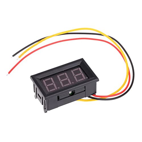 IMIKEYA 99.9V LCD Voltmeter mit Digitalanzeige Einfacher für Motorräder und Autos mit Schutz und Automatischer Dezimalpunktanpassung von IMIKEYA