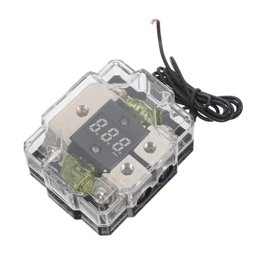 IMIKEYA Auto Audio Sicherungsblock mit Digitaler Anzeige Sicherungshalter für Autoverstärker Vielseitig Einsetzbar für Verschiedene Audiosysteme Langlebig und Einfach zu Installieren von IMIKEYA