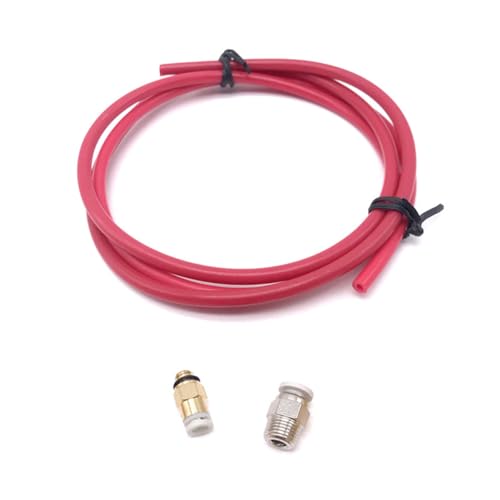 IMIKEYA Druck Zubehör Schnelle Kopplung Ptfe Schlauch für Installieren Langlebig Kompatibel mit Bowden Extrudern Rote Farbe von IMIKEYA