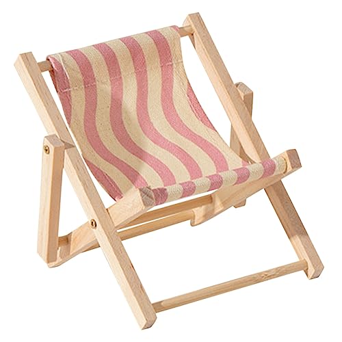 IMIKEYA Handy-Halterung aus Holz und Mini-Klappstuhl-Ständer für den Schreibtisch – stilvolle Visitenkarten-Display-Dock von IMIKEYA