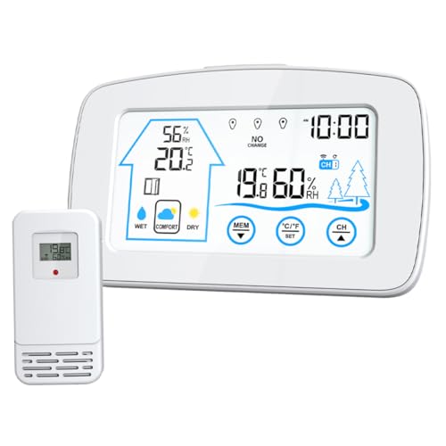 IMIKEYA LCD Wetterstation Mit Innenthermometer Und Hygrometer Mhz Drahtlos Präzise Temperatur Und Luftfeuchtigkeitsmessung Für Wohnzimmer Und Kinderzimmer IMIKEYA LCD Wetterstation Mit Innenthermometer Und Hygrometer Mhz Drahtlos Präzise Temperatur Und Luftfeuchtigkeitsmessung Für Wohnzimmer Und Kinderzimmer von IMIKEYA