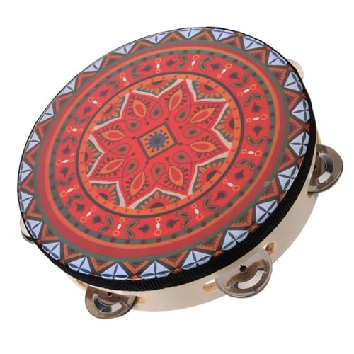 IMIKEYA Tamburin Musical Musik Instrument Hand Kindergarten Percussion Party Gehalten Trommel Rot Edelstahl IMIKEYA Tamburin Musical Musik Instrument Hand Kindergarten Percussion Party Gehalten Trommel Rot Edelstahl von IMIKEYA