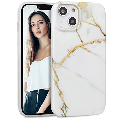 IMIKOKO Handyhülle für iPhone 14 Plus, Marmor TPU Schutzhülle Stoßfest Case Cover 6,7 Zoll von IMIKOKO