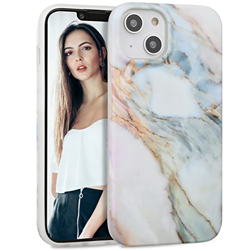 IMIKOKO Handyhülle für iPhone 14 Plus, Marmor TPU Schutzhülle Stoßfest Case Cover 6,7 Zoll von IMIKOKO