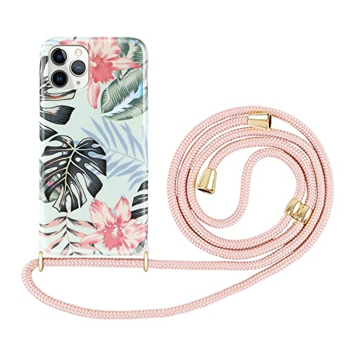 IMIKOKO Handykette Hülle für iPhone 11 Pro 5,8 Zoll Necklace Case mit Kordel zum Umhängen Silikon Handy Schutzhülle mit Band - Cover für iPhone 11 Pro Schnur mit Transparent Case zum umhängen von IMIKOKO