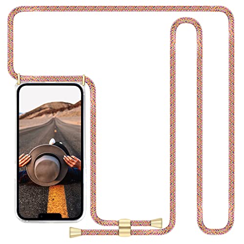 IMIKOKO Handykette Hülle für iPhone 13 Pro(6.1"), Necklace Hülle mit Kordel zum Umhängen Durchsichtig Schutzhülle mit Band iPhone 13 Pro von IMIKOKO
