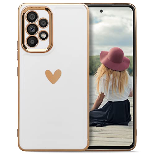 IMIKOKO Hülle für Samsung Galaxy A53, Herzform TPU Schutzhülle A53 Case Cover 6,5 Zoll Handyhülle, Weiche Telefonkasten von IMIKOKO