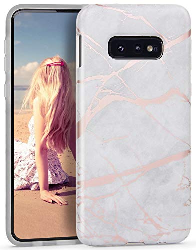 IMIKOKO Hülle für Samsung Galaxy S10e Marmor Hülle Matt Scrub Weich Silikon Handyhülle Stein Marble Schlank TPU Bumper Handytasche Flexible Schutzhülle Zurück Soft Back Cover Protective Gummi Dünn von IMIKOKO