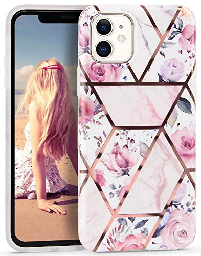 IMIKOKO Hülle für iPhone 11 Glitzer, Blumen Weich Handyhülle TPU Bumper Schutzhülle Soft Back Cover Dünn 6,1 Zoll von IMIKOKO